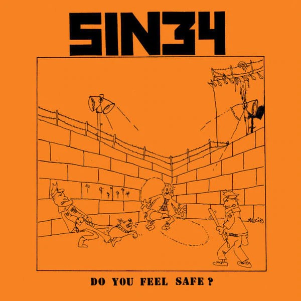 Sin 34 "Do You Feel Safe?" LP (BLUE Vinyl)