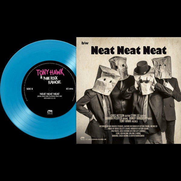 Tony Hawk & Punk Rock Karaoke "In The City" 7" (BLUE Vinyl)