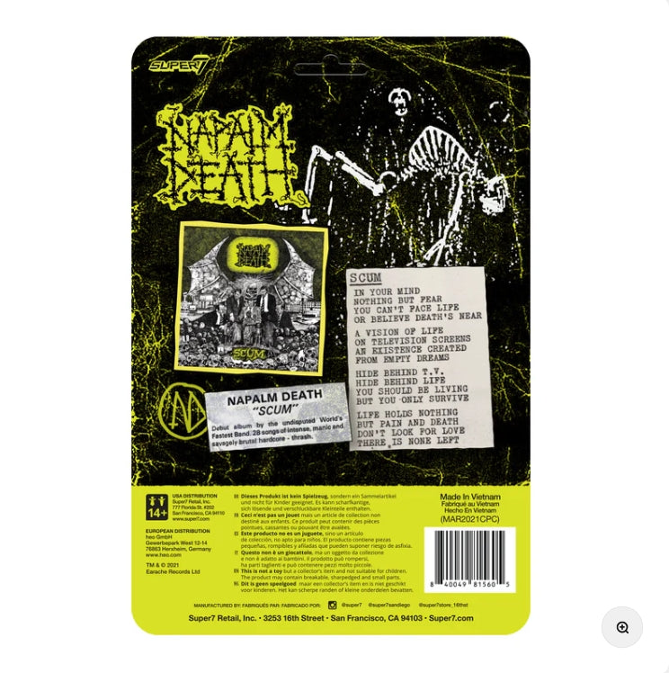 Napalm Death ReAction Figure - "Scum Demon (Lime Green)"