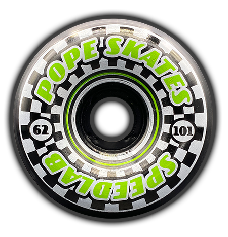 Speedlab "Speedsters" Wheels 62mm/101A (Green/Black Split)