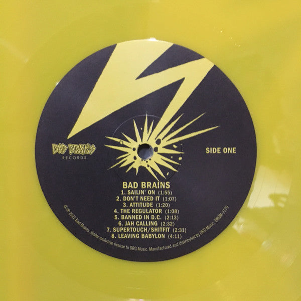 Bad Brains s/t LP (YELLOW Vinyl) – Skaterock Records